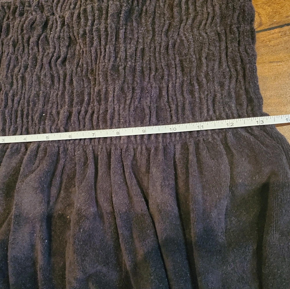Black Terrycloth Swim Cover Up By Cocoa Medium - Picture 7 of 7